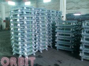  Stacking Collapsible Steel Wire Mesh Pallet Cage For Warehouse Storage Manufactures