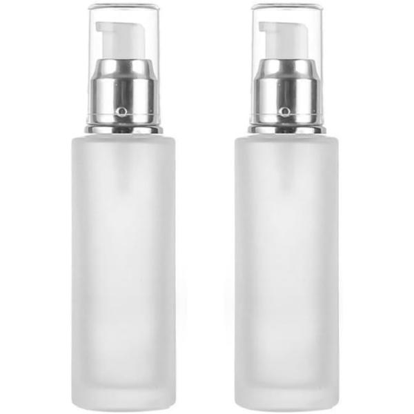 120ml 4oz Frosted Glass Lotion Bottles Pump Dispenser Bottles Cosmetic Bottles