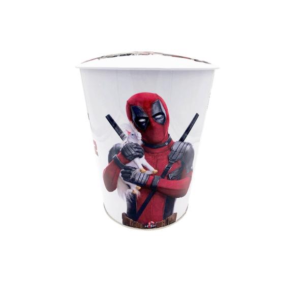 DADI Custom Printing Tinplate Metal Popcorn Bucket Tin With Lid and Handle