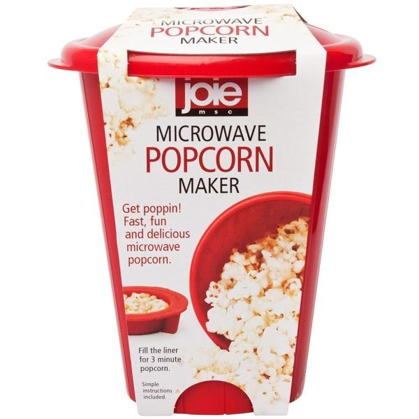 FDA Glass Microwave Popcorn Maker , Red Micro Popcorn Popper 16 * 16 * 16
