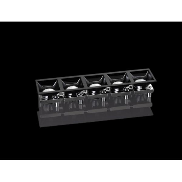 Uniform Spot And Low-Glare Linear PC LED Light Reflector Metal Snaps Fixation