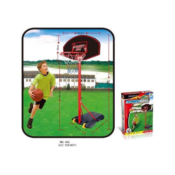 Portable Basketball Hoop Stand Children's Play Toys Wheels Metal Rim 190 CM Height