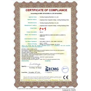 Wenling City HongFu Machinery Co.,Ltd Certifications