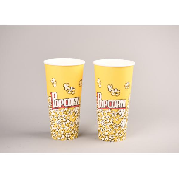 Food Safe Custom Printed Popcorn Buckets With Single / Double PE Coated
