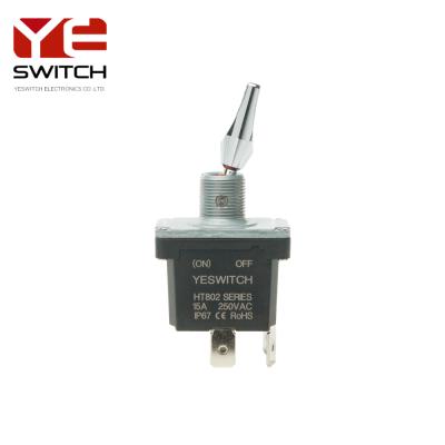 IP68 Waterproof 15A 250VAC Heavy Duty Toggle Switch with PC Terminal for Industrial Equipment