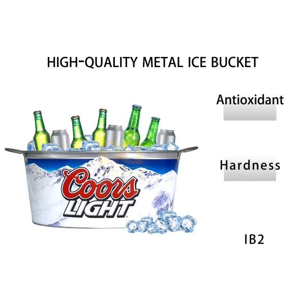 DADI OEM ODM Wine Cooler Bucket Leak Proof Anti-rust Champagne Tinplate Metal Ice Bucket