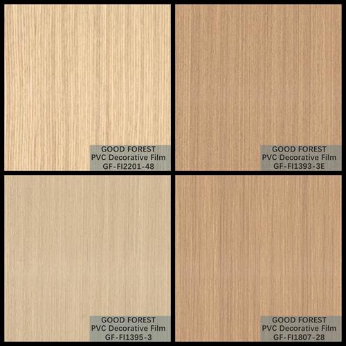 OEM Grain Wood PVC Film Blister Decorative Light Yellow Color Type