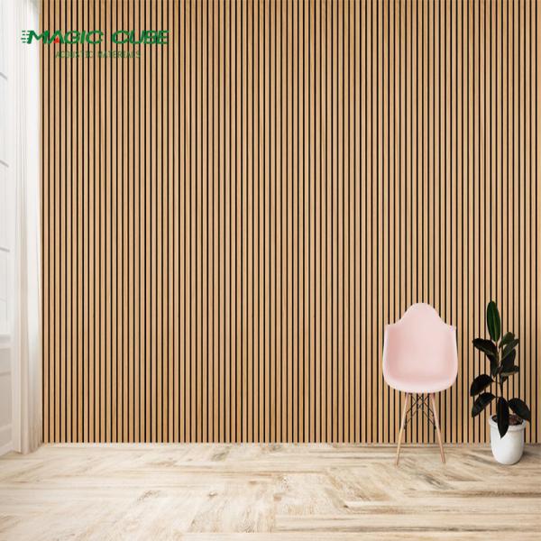 Decorative Wood Slat PET Acoustic Panel For The Wall Covering