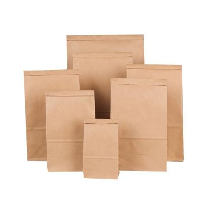 Brown Kraft Paper Bag Bread Paper Packaging Bag Fast Food Take Away Shopping Bag With Twisted Handle