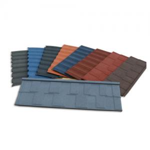  Colorful Weather Rustproof Shingle Tile Roofing Materials Aluzinc Stone Coated Metal Roofing Tiles Manufactures