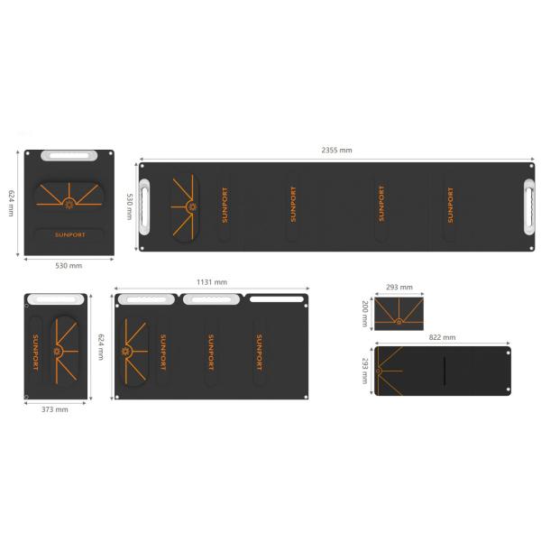 Sunport Mini Portable Solar Panels Flexible Outdoor Foldable Solar Panel For Camping