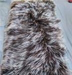 Long hair curly mongolian sheep fur cushion Tibetan Lambswool fur Throw Pillow