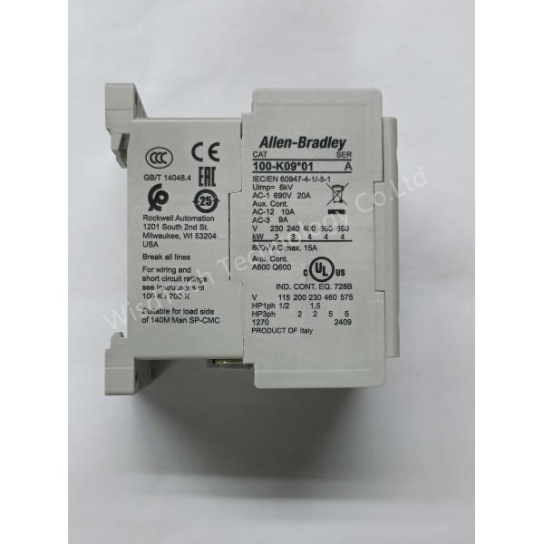 100-K09*01 miniature contactor 9 AMP 3 Pole IEC rated, with an AC rated coil