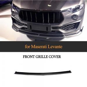  Carbon Fiber Car Front Bumper Middle Mesh Grill Trim for Maserati Levante Base and S Sport Utility 4-Door 2016-2019 Manufactures