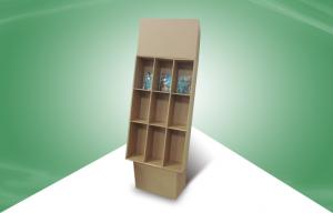  Brown Home CD / Magazine Free Standing Display Stands 30kgs Loading Manufactures