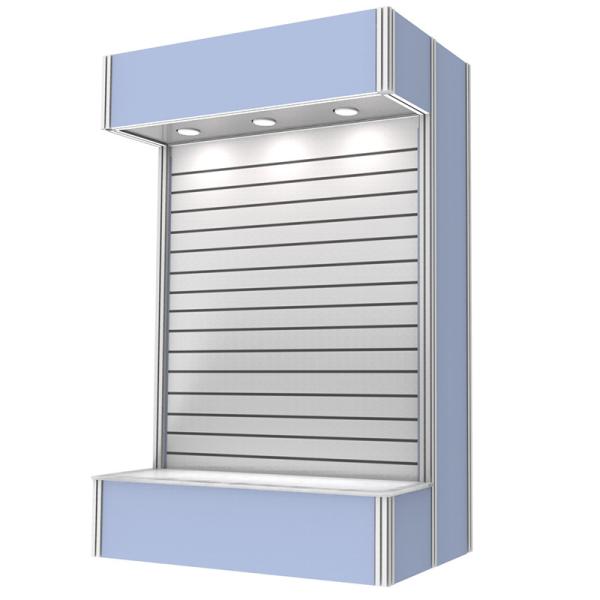 custom portableslatwall display for exhibition show, aluminium profile