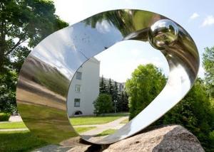  Garden Decor Stainless Steel Sculpture Eye Stainless Steel Mirror Sculpture Manufactures
