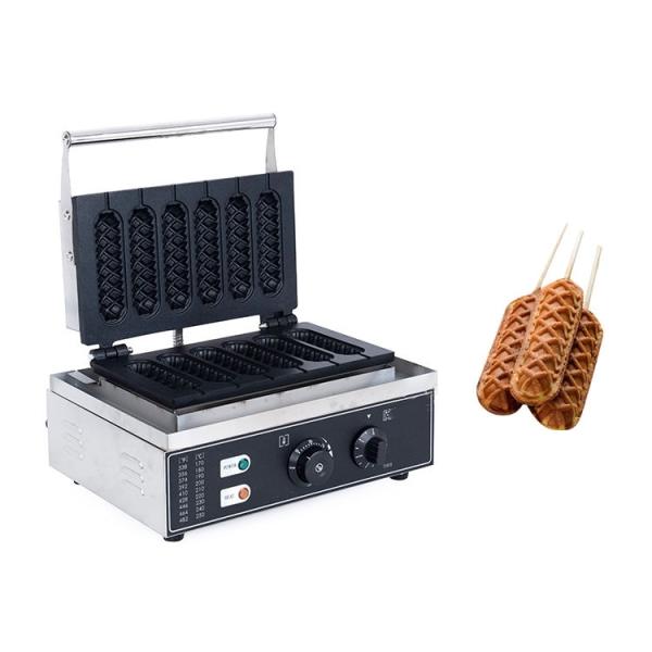 Commercial Kitchen Snack Machine 6 Pcs Stick Corn Hotdog Waffle Maker for Sale
