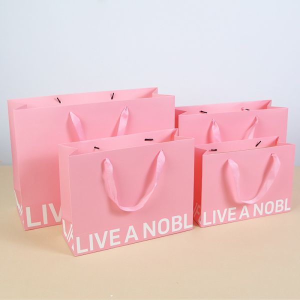 Thickened Kraft Paper Gift Bags Clothing Store Tote Bags Custom Logo Printing Packaging Bags