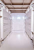 4 Comparts 1 Column Employee Storage Lockers Blue / White Door Flame Retardant