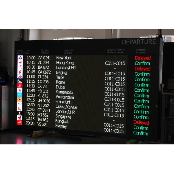 P10mm LED Airport Flight Display Board Navigation Board Terminal