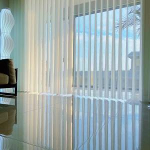 China 89mm Blackout Window Vertical Blinds Fabric Polyester Material For Hotel on sale