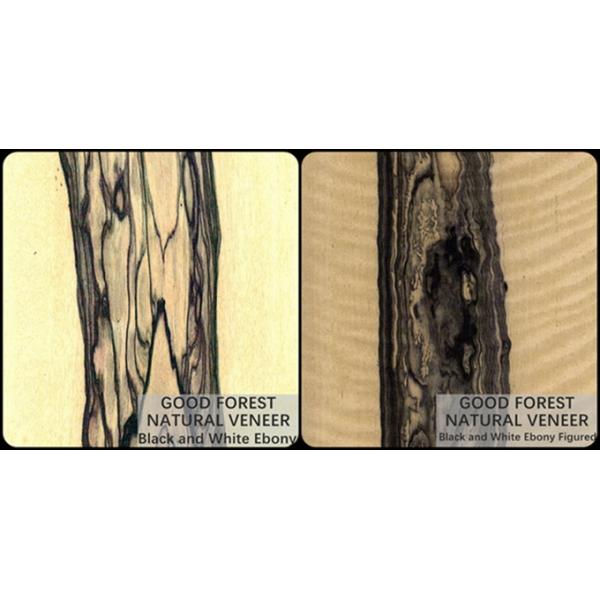 ODM Furniture Natural Wood Veneer Crown Cut Black And White Ebony