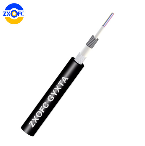 Outside Aerial Duct Fiber Optic Cable / GYXTA G652D SM Fiber Cable