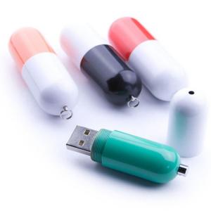  Pill Shaped Plastic Customizable Usb Flash Drives 3.0 80MB/S 32GB 64GB 128GB Manufactures