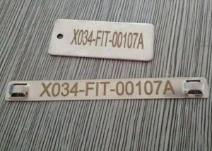 Antirust Cable Identification Tags , Stainless Steel Cable Labels With Lasering Numbers