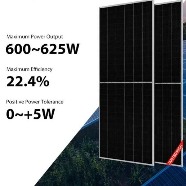 610W 615W JA Solar Panel 600W 605W 620W 625W Half Cut Solar Cell With Anti PID