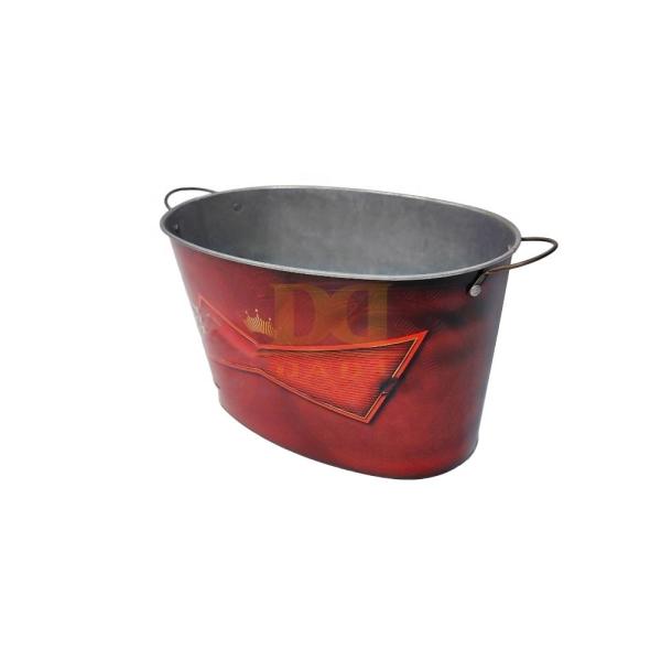 DADI 10L Rustproof Wine Ice Bucket Beverage Cooler Bucket Silkscreen Vintage Galvanized