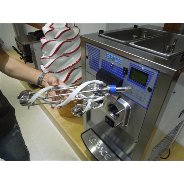 Countertop Triple Flavor Ice Cream Making Machine With Air Pump High Overrun