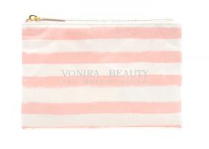  Stripe Pencil Case Pouch Purse Cosmetic Makeup Bag Storage Student Stationery Zipper Wallet Manufactures