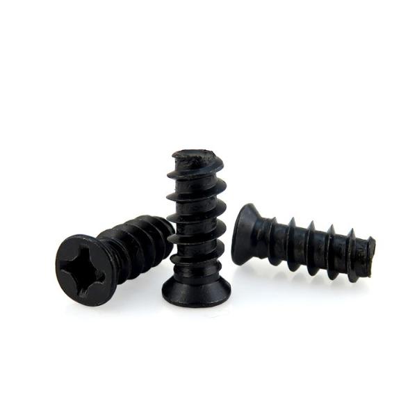 Flat Head Phillips Black Desktop PC Case Fan Screw With Cadmium Plated Finish