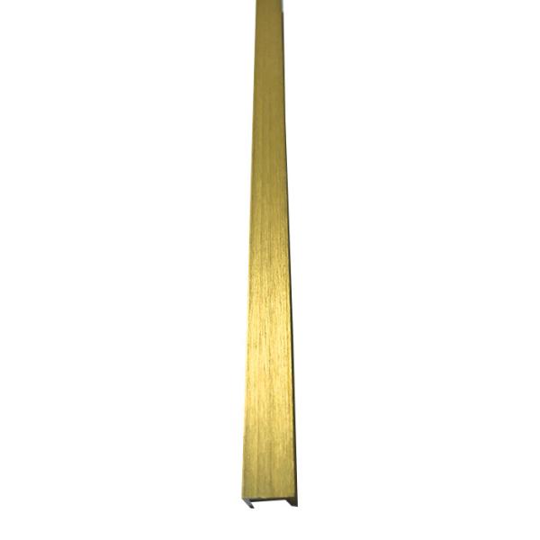 Extrusion Profile Brushed Brass Tile Trim 12mm Wall Transition U Shape