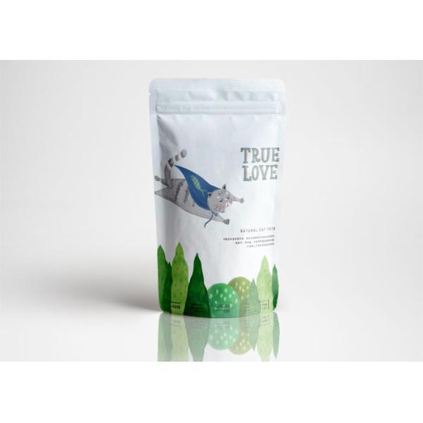 Moisture Proof Cat Food Plastic Zipper Pouch Stand Up Style Environmentally Friendly