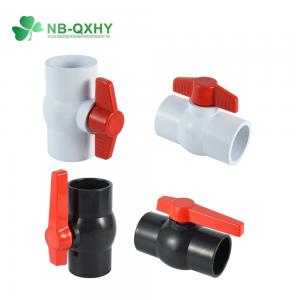  Water Supply Pn10 Plastic PVC Compact Ball Valve with Butterfly Handle Socket/Thread Manufactures