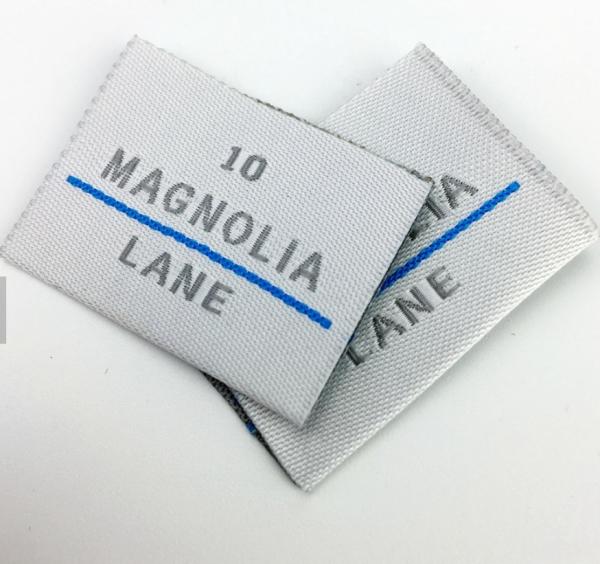 Quality Private Brand Name Logo Neck Damask Endfold Woven Fabric Labels for Custom T - shirt for sale