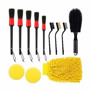  12 Pieces Car Cleaning Brush Set Includes Car Wash Mitt Rim Brush Manufactures