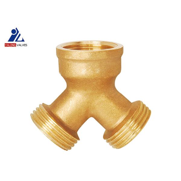 Male X Male X Female Brass Y Hose Connector HPb 57-3 Y Fitting Brass