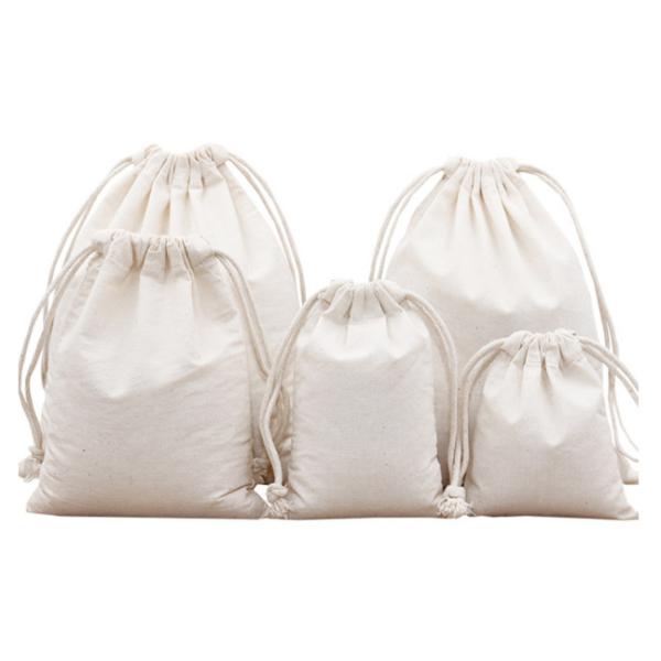 Practical Antiwear Pouch Drawstring Bag , Recycle Canvas Drawstring Gift Bags