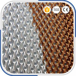  90x210cm Anodising Aluminum Chain Link Fly Screen Door Curtain Manufactures
