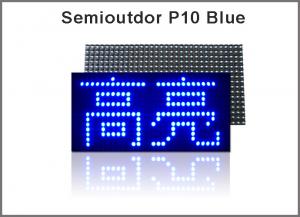  Semioutdoor programmable led screen 32*16cm led display p10 Blue programmable and scrolling led sign Manufactures