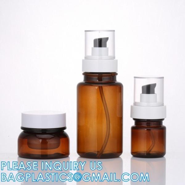 Serum Bottles, Fast Delivery Of 30ml 40ml Light Grey PET Plastic Bottle With Spray Pump, Dispenser In Stock