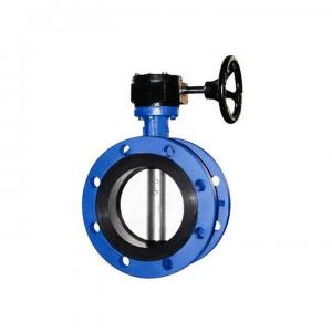 China EN1092 Double Flanged Butterfly Valve Gear Type 150LB on sale