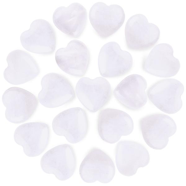 Ornament 0.8'' Heart Shaped Crystal Worry Stone For Spiritual Healing