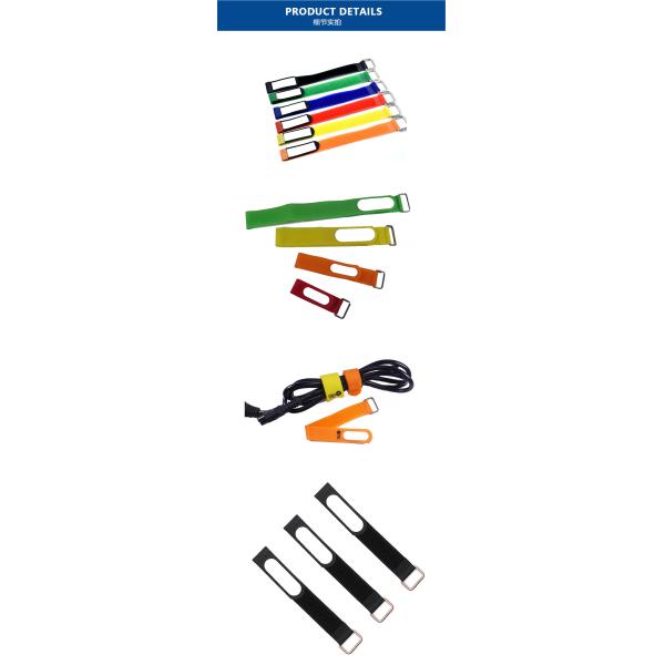 Iron Buckle And Loop Tape Corrosion Protection Convenient For Power Cord And Data Cable