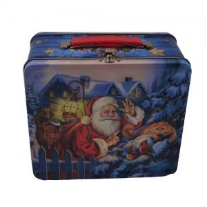  Retro Large Tin Lunch Boxes Holiday Food Christmas Gift Tins Empty Manufactures