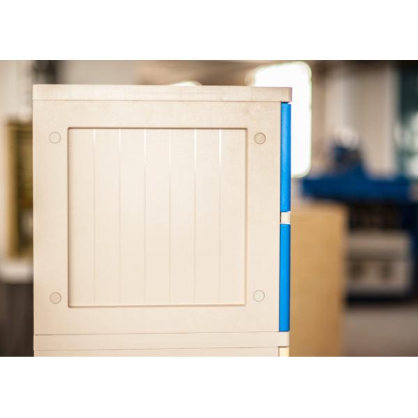 Vandal Resistant 10 Tier Blue School Lockers Keyless ABS Plastic Lockers